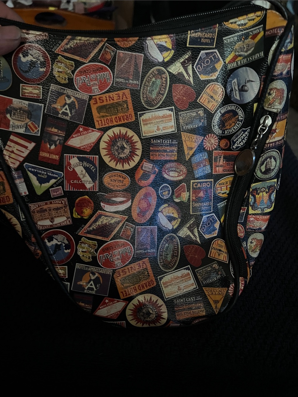 Sydney Love Black Sticker-Print Shoulder Bag - Picture 5 of 5